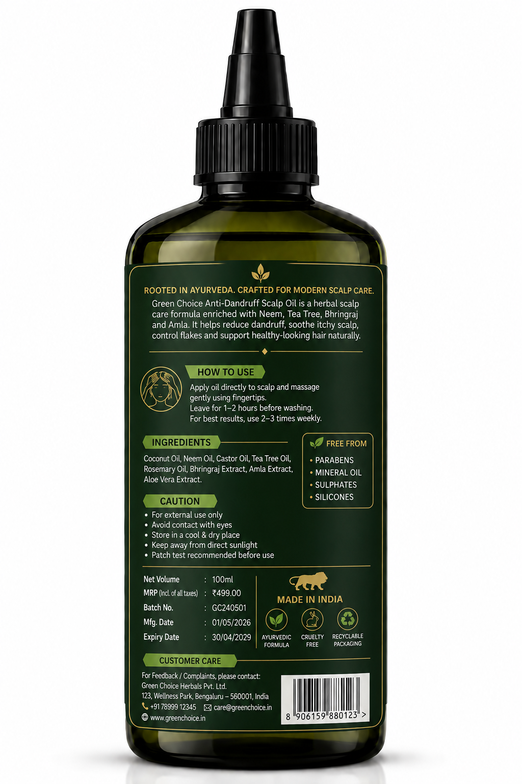 Green Choice Anti-Dandruff Scalp Oil